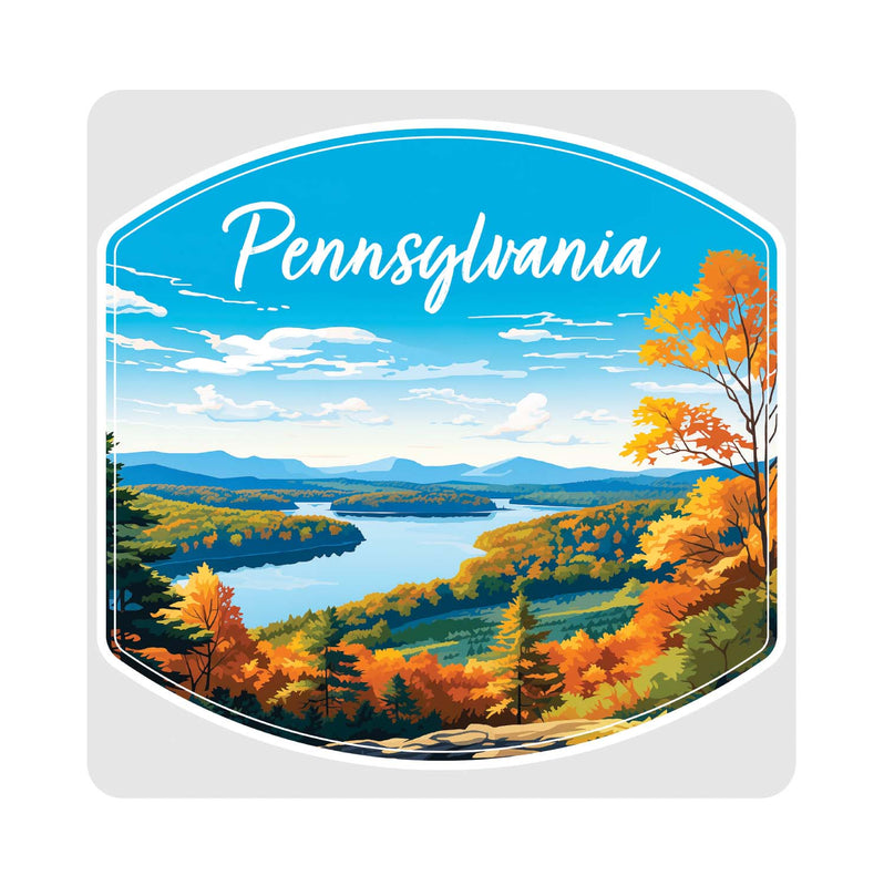 Pennsylvania Design C Souvenir 4x4-Inch Coaster Acrylic 4 Pack