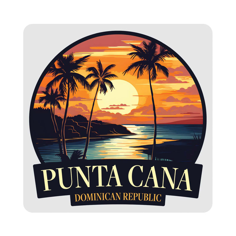 Punta Cana Dominican Republic Design E Souvenir 4x4-Inch Coaster Acrylic 4 Pack