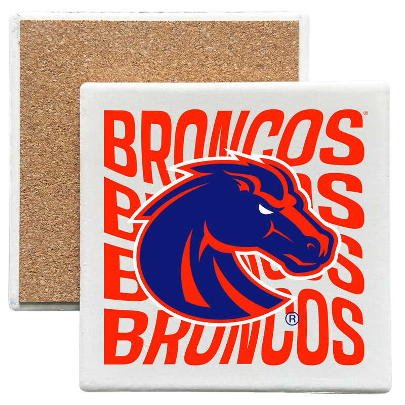 Boise State Broncos Officially Licensed 4x4-Inch Ceramic Coaster – Logo or Medley Design Logo