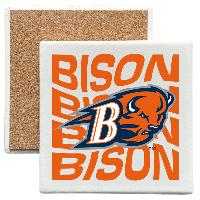 Bucknell University Bison Officially Licensed 4x4-Inch Ceramic Coaster – Logo or Medley Design Logo