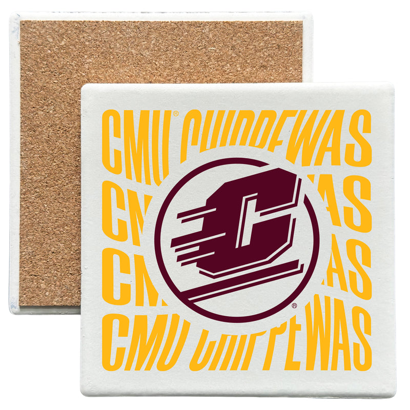 Central Michigan University Officially Licensed 4x4-Inch Ceramic Coaster – Logo or Medley Design Logo