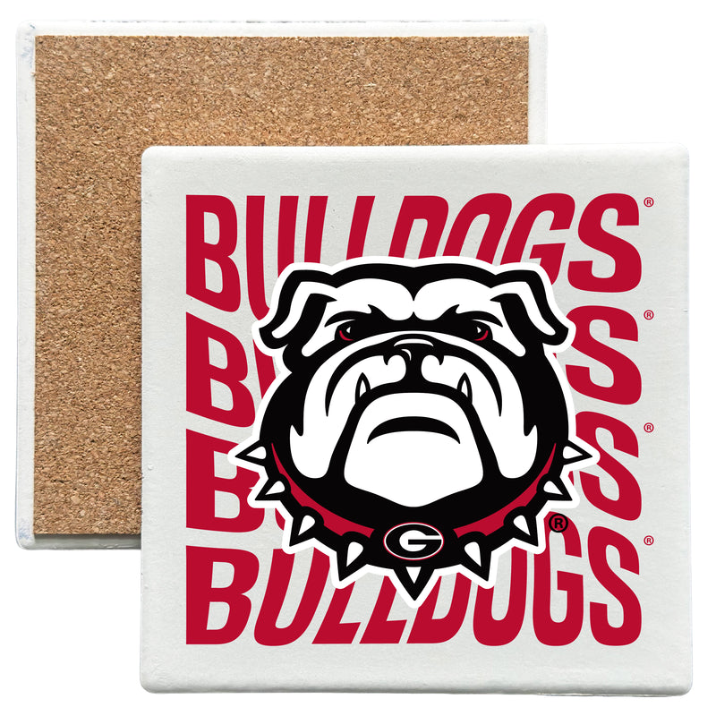 Georgia Bulldogs Officially Licensed 4x4-Inch Ceramic Coaster – Logo or Medley Design Logo