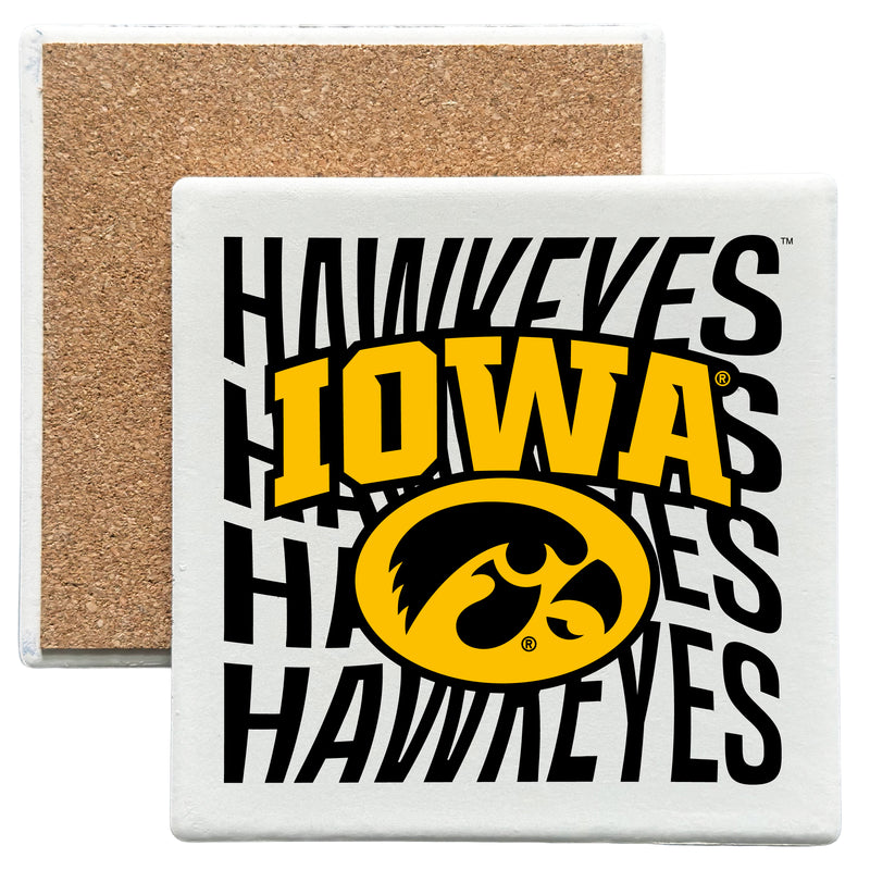 Iowa Hawkeyes Officially Licensed 4x4-Inch Ceramic Coaster – Logo or Medley Design Logo