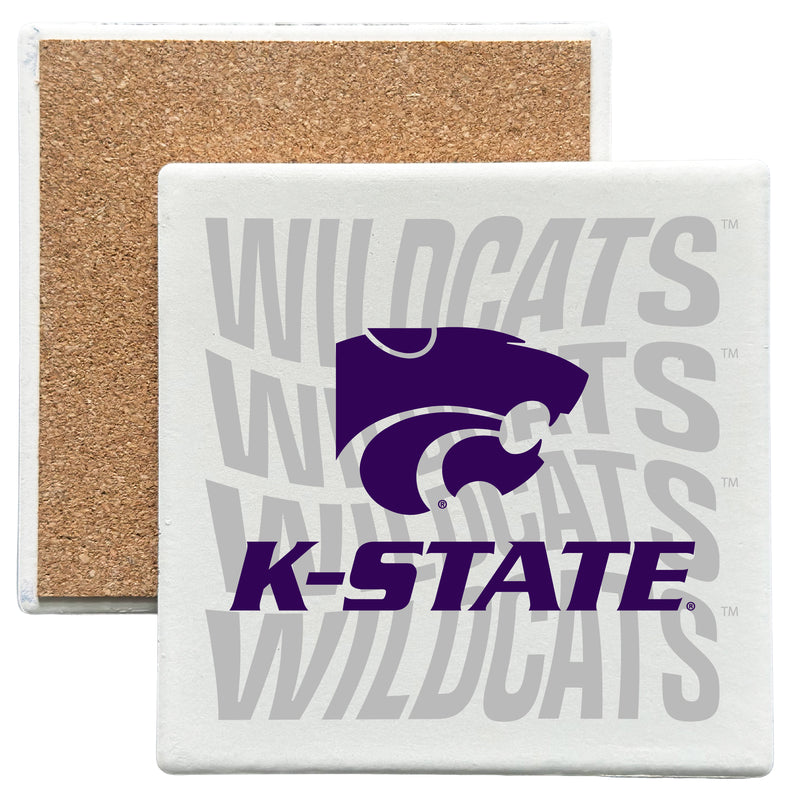 Kansas State Wildcats Officially Licensed 4x4-Inch Ceramic Coaster – Logo or Medley Design Logo