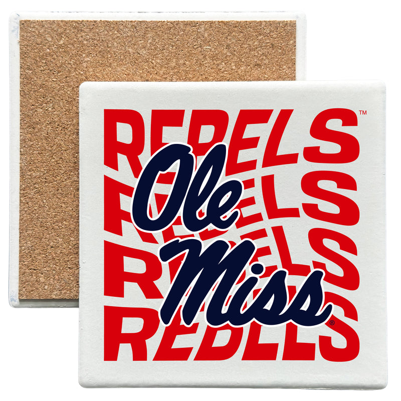 Mississippi Rebels "Ole Miss" Officially Licensed 4x4-Inch Ceramic Coaster – Logo or Medley Design Logo