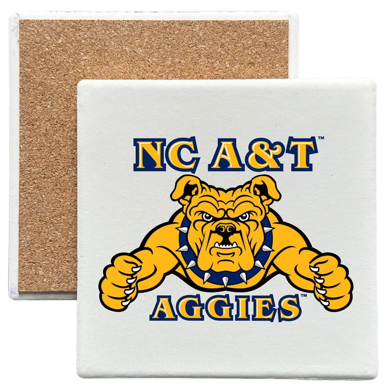 North Carolina A&T State Aggies Officially Licensed 4x4-Inch Ceramic Coaster – Logo or Medley Design Logo