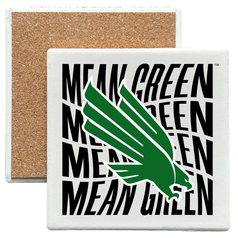 North Texas Officially Licensed 4x4-Inch Ceramic Coaster – Logo or Medley Design Logo