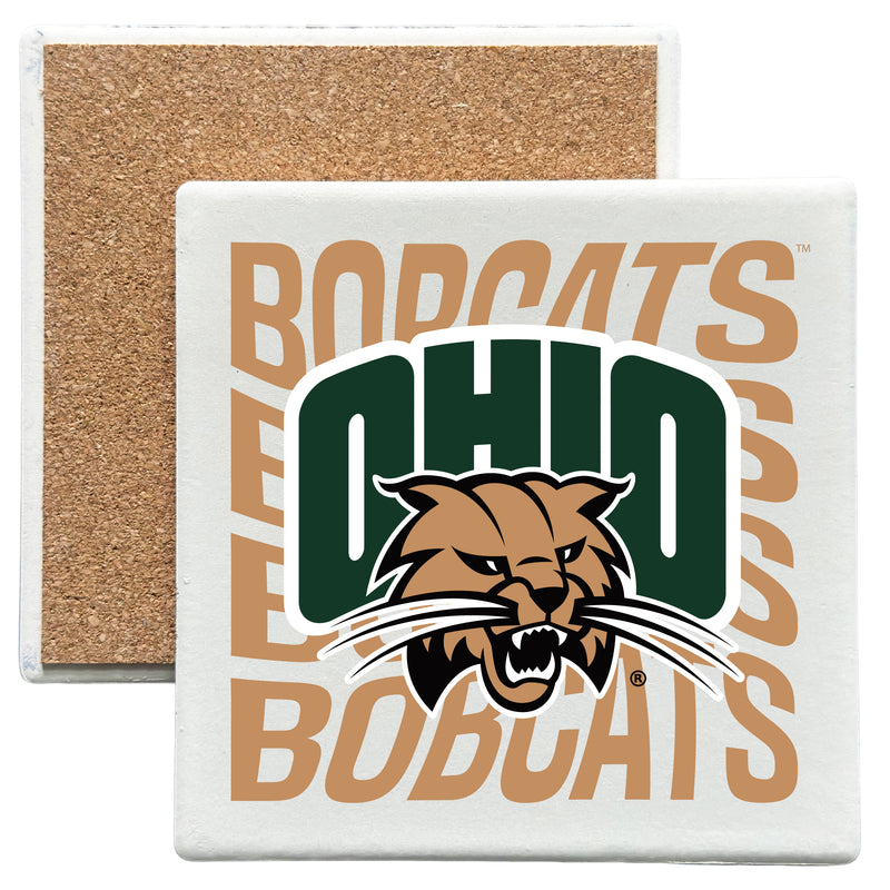Ohio University Officially Licensed 4x4-Inch Ceramic Coaster – Logo or Medley Design Logo