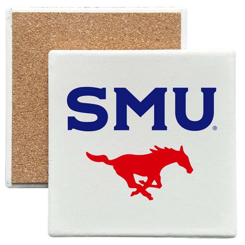 Southern Methodist University Officially Licensed 4x4-Inch Ceramic Coaster – Logo or Medley Design Logo