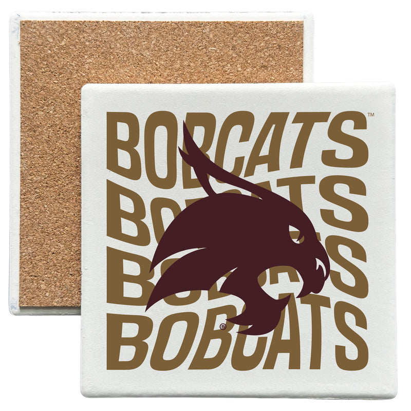 Texas State Bobcats Officially Licensed 4x4-Inch Ceramic Coaster – Logo or Medley Design Logo
