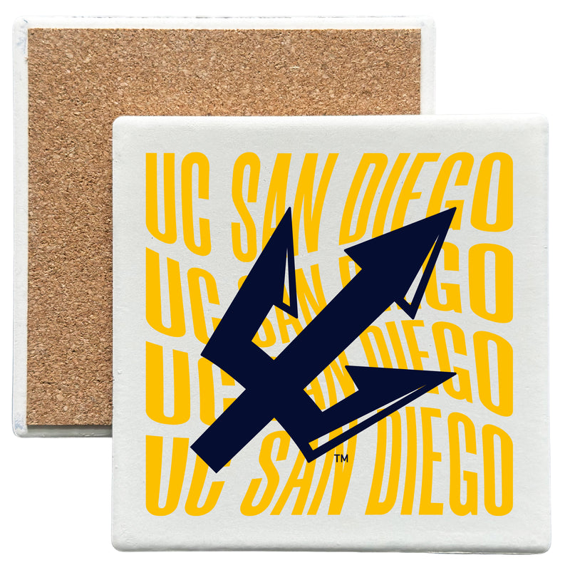 UC San Diego Officially Licensed 4x4-Inch Ceramic Coaster – Logo or Medley Design Logo