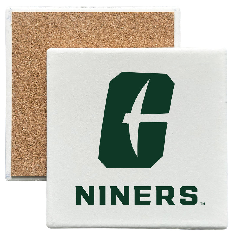 North Carolina Charlotte Forty-Niners Officially Licensed 4x4-Inch Ceramic Coaster – Logo or Medley Design Logo