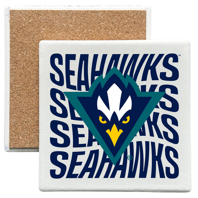 North Carolina Wilmington Seahawks Officially Licensed 4x4-Inch Ceramic Coaster – Logo or Medley Design Logo