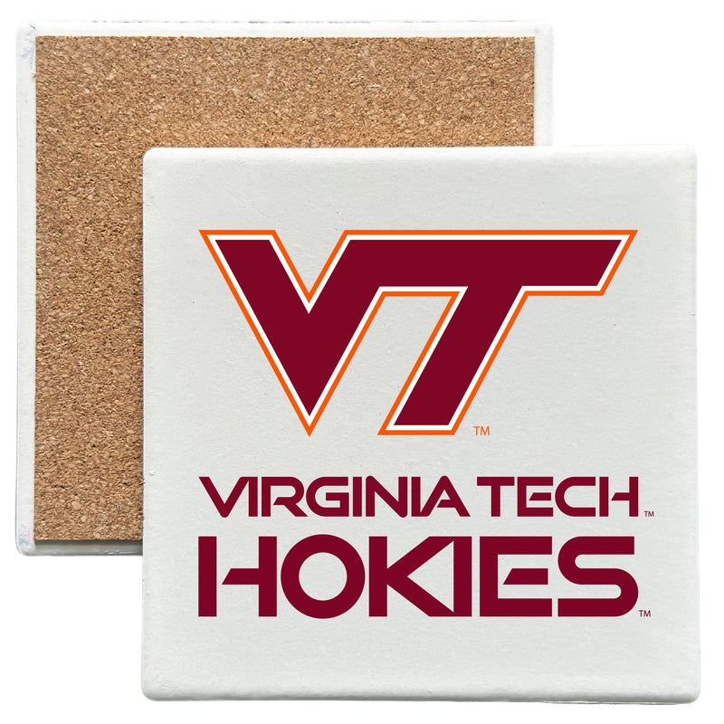 Virginia Tech Hokies Officially Licensed 4x4-Inch Ceramic Coaster – Logo or Medley Design Logo