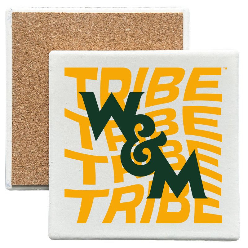 William and Mary Officially Licensed 4x4-Inch Ceramic Coaster – Logo or Medley Design Logo