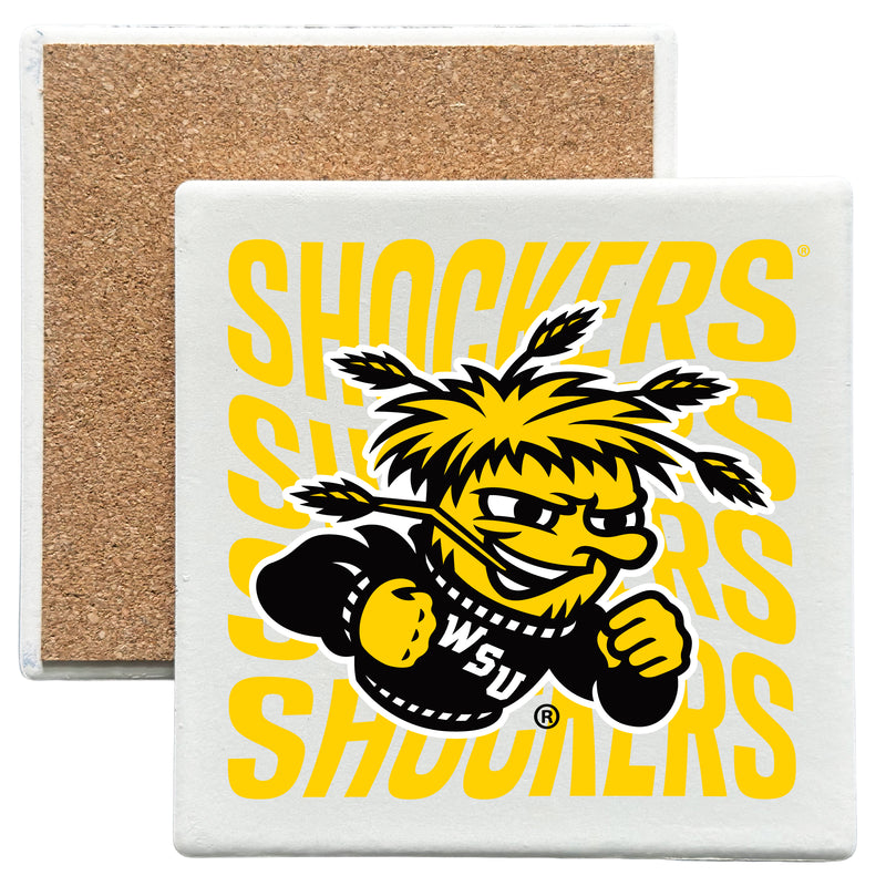 Wichita State Shockers Officially Licensed 4x4-Inch Ceramic Coaster – Logo or Medley Design Logo