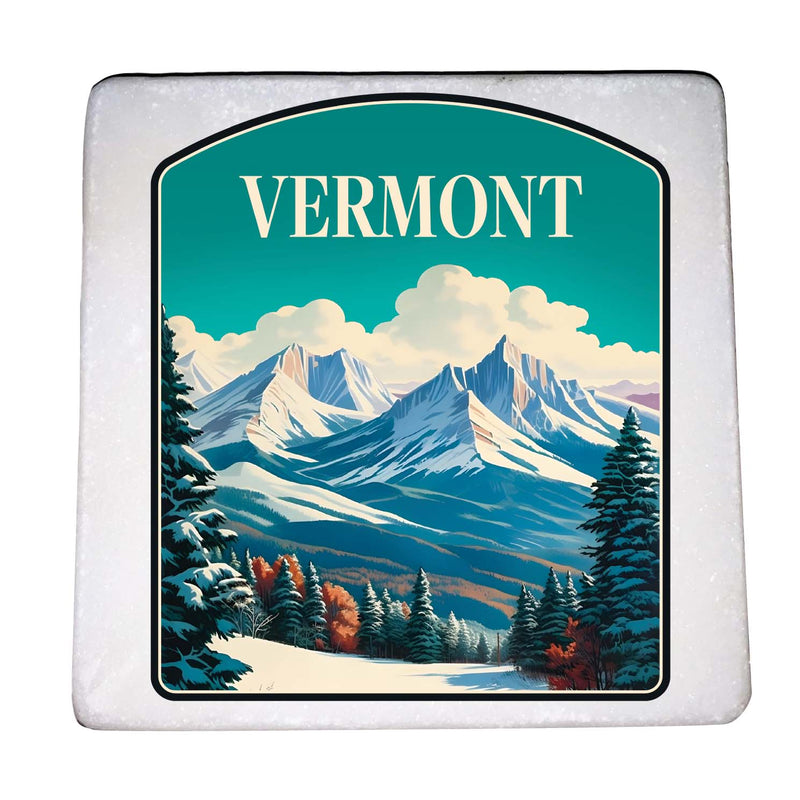 Vermont Design A Souvenir 4x4-Inch Coaster Marble 4 Pack