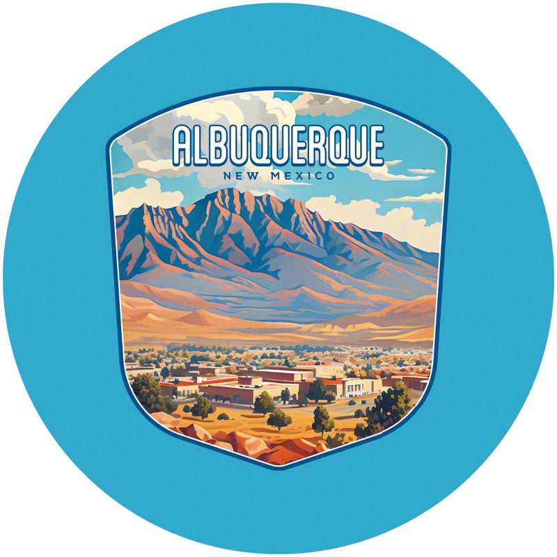 Alburqueque New Mexico Design A Souvenir Coaster Paper 4 Pack