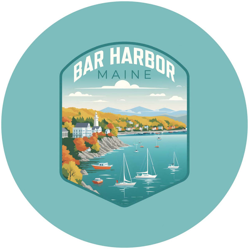 Bar Harbor Maine Design A Souvenir Coaster Paper 4 Pack
