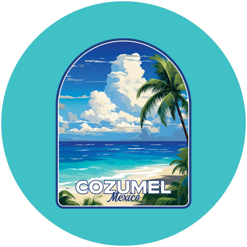 Cozumel Mexico Design C Souvenir Coaster Paper 4 Pack
