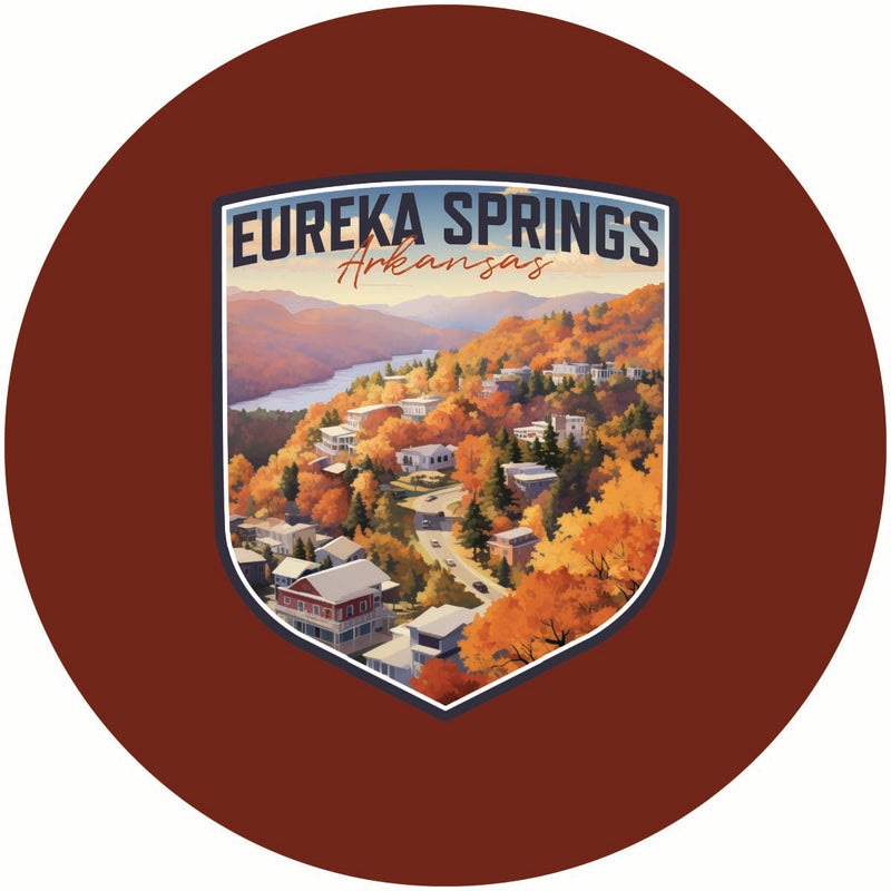 Eureka Springs Arkansas Little Switzerland of the Ozarks Design Souvenir Coaster Paper 4 Pack
