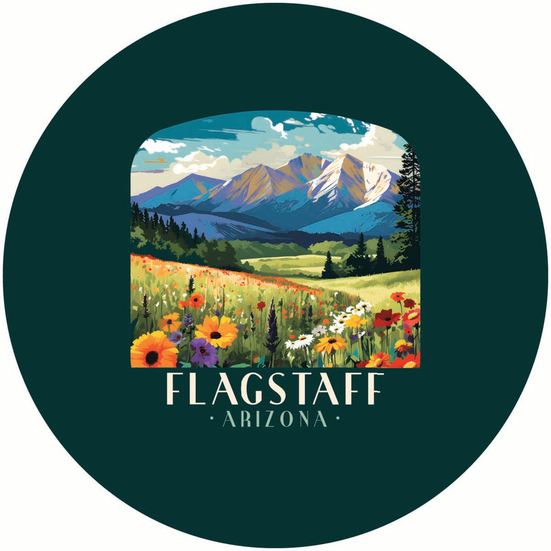 Flagstaff Arizona Design C Souvenir Coaster Paper 4 Pack