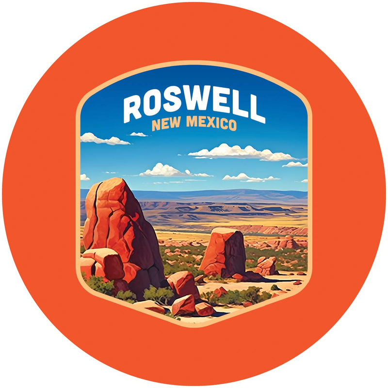 Rowell New Mexico Design B Souvenir Coaster Paper 4 Pack