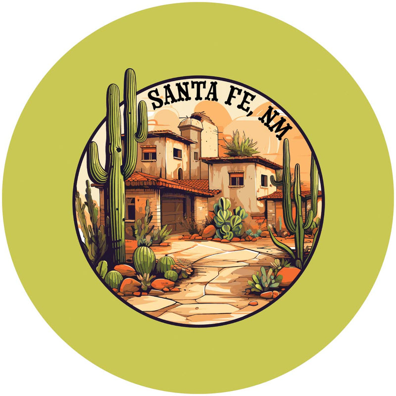 Santa Fe New Mexico Design D Souvenir Coaster Paper 4 Pack
