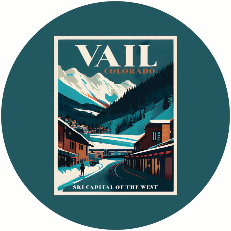 Vail Colorado Design B Souvenir Coaster Paper 4 Pack