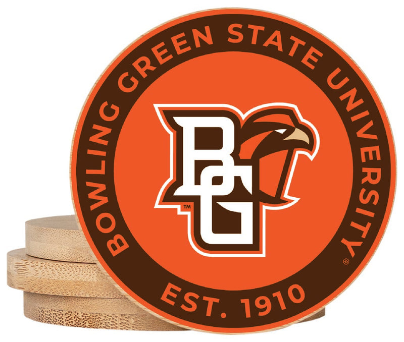Bowling Green Falcons Coaster Wooden 3.5 x 3.5-Inch 4 Pack Officially Licensed Collegiate Product