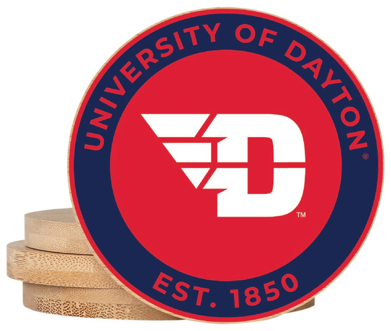 Dayton Flyers Coaster Wooden 3.5 x 3.5-Inch 4 Pack Officially Licensed Collegiate Product