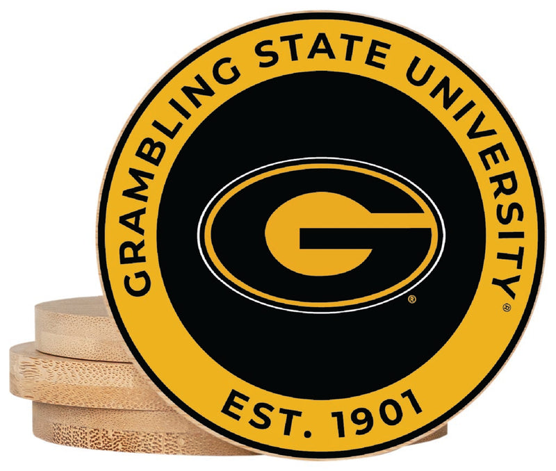 Grambling State Tigers Coaster Wooden 3.5 x 3.5-Inch 4 Pack Officially Licensed Collegiate Product