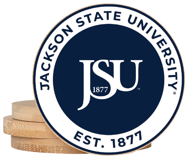 Jackson State University Coaster Wooden 3.5 x 3.5-Inch 4 Pack Officially Licensed Collegiate Product