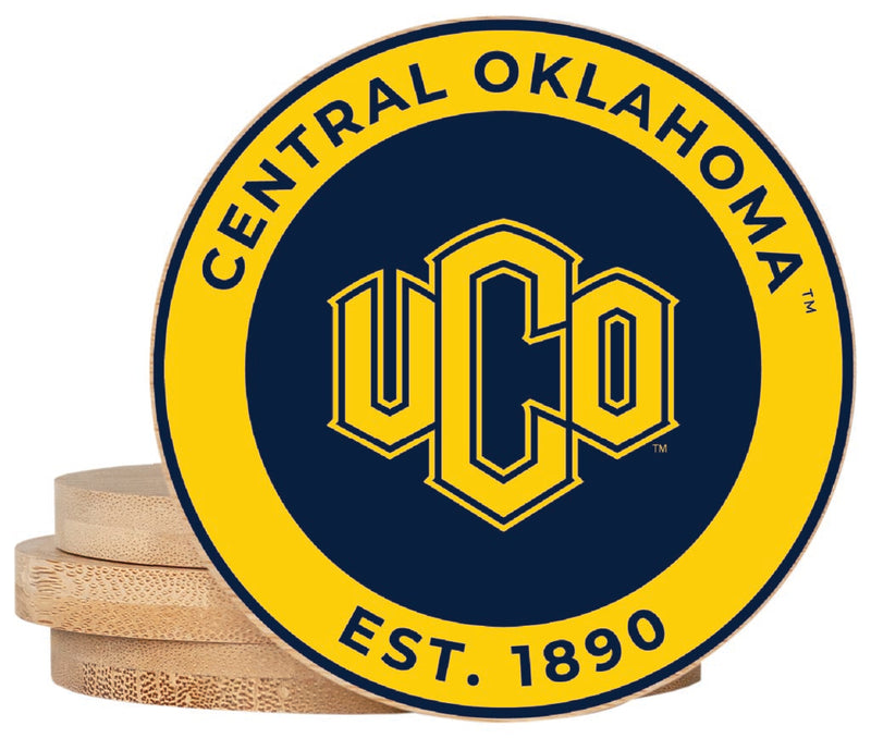 University of Central Oklahoma Bronchos Coaster Wooden 3.5 x 3.5-Inch 4 Pack Officially Licensed Collegiate Product