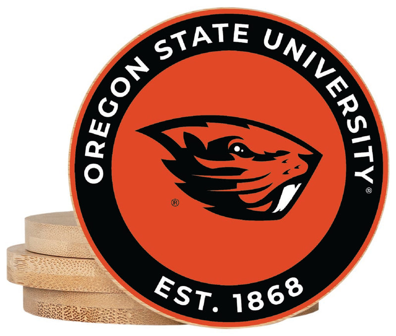 Oregon State Beavers Coaster Wooden 3.5 x 3.5-Inch 4 Pack Officially Licensed Collegiate Product