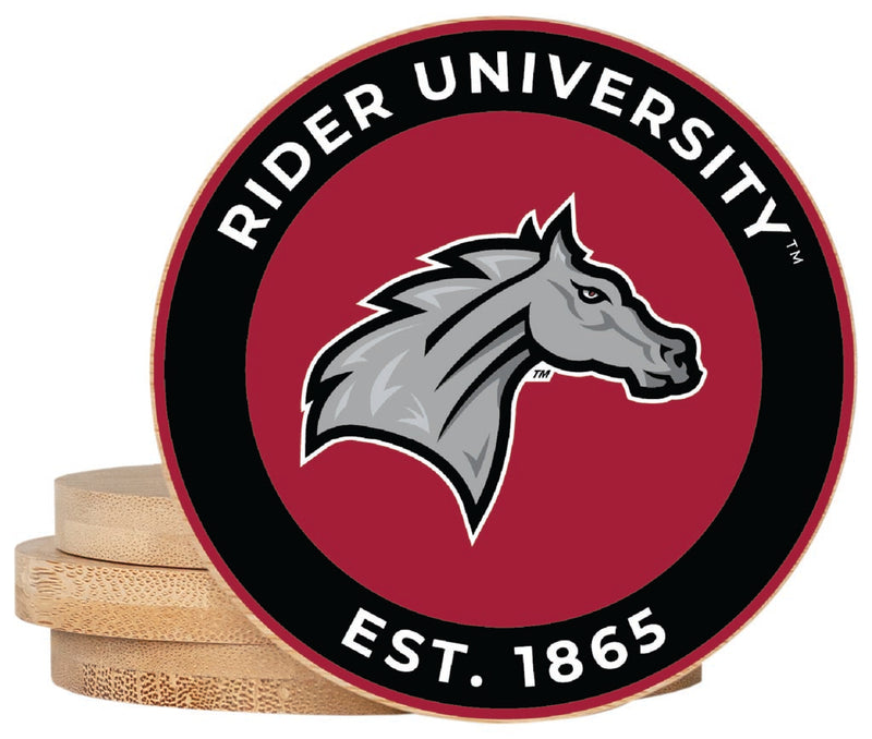 Rider University Broncs Coaster Wooden 3.5 x 3.5-Inch 4 Pack Officially Licensed Collegiate Product