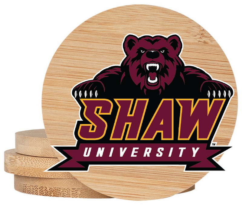Shaw University Bears Coaster Wooden 3.5 x 3.5-Inch 4 Pack Officially Licensed Collegiate Product