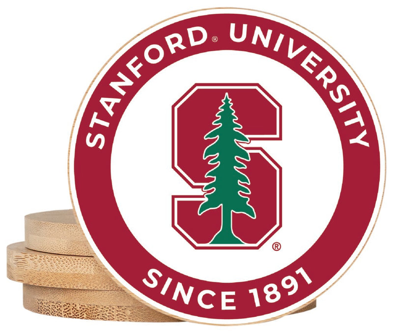 Stanford University Coaster Wooden 3.5 x 3.5-Inch 4 Pack Officially Licensed Collegiate Product