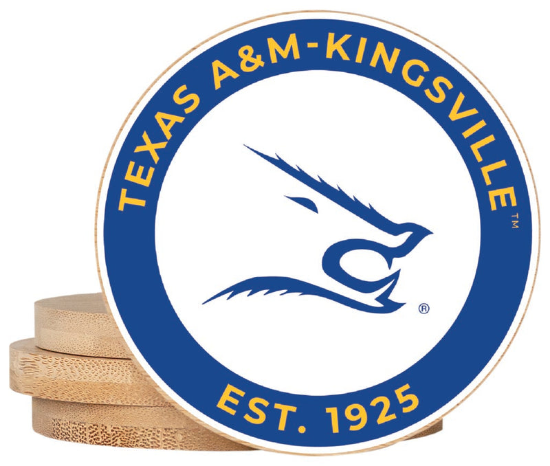 Texas A&M Kingsville Javelinas Coaster Wooden 3.5 x 3.5-Inch 4 Pack Officially Licensed Collegiate Product