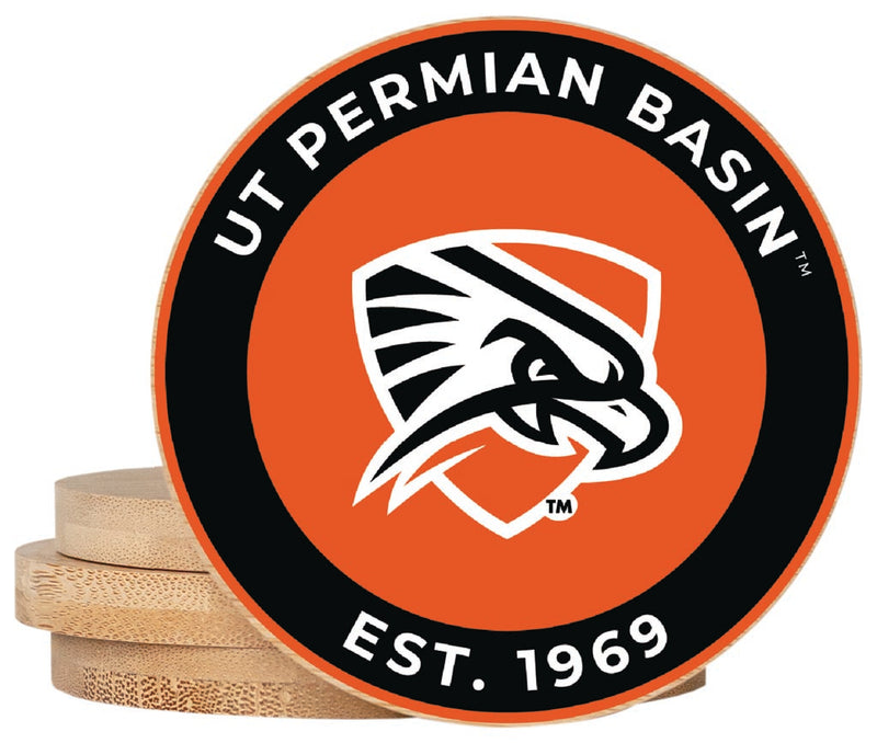University of Texas of the Permian Basin Coaster Wooden 3.5 x 3.5-Inch 4 Pack Officially Licensed Collegiate Product