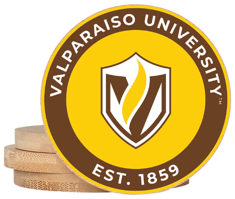 Valparaiso University Coaster Wooden 3.5 x 3.5-Inch 4 Pack Officially Licensed Collegiate Product
