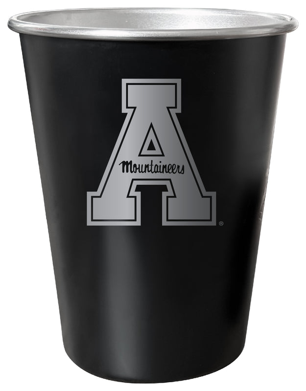 Appalachian State 8 oz Engraved Tin Cup Black Matte Coating Officially Licensed