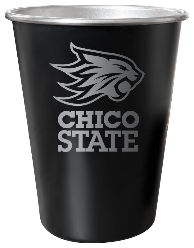 California State University, Chico 8 oz Engraved Tin Cup Black Matte Coating Officially Licensed