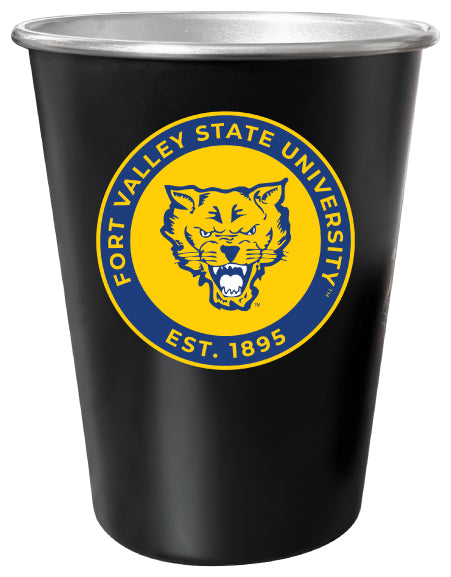 Fort Valley State University 8 oz Tin Cup Black Matte Coating Officially Licensed Single