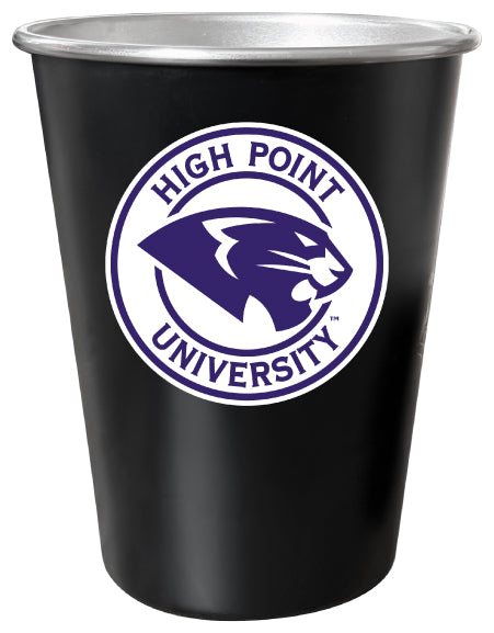 High Point University 8 oz Tin Cup Black Matte Coating Officially Licensed Single