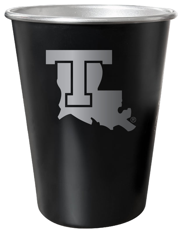 Louisiana Tech Bulldogs 8 oz Engraved Tin Cup Black Matte Coating Officially Licensed