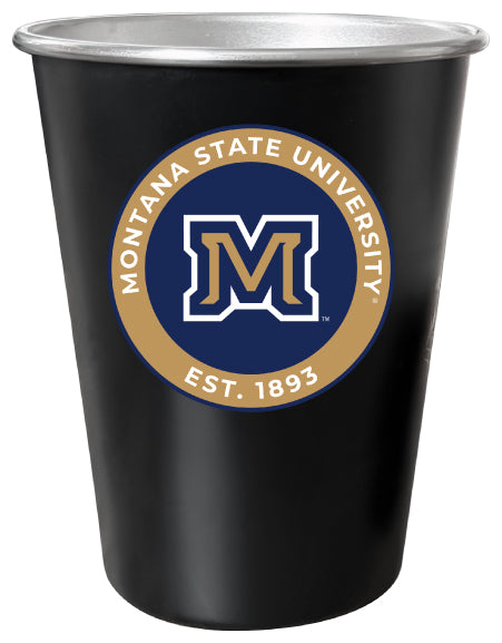 Montana State Bobcats 8 oz Tin Cup Black Matte Coating Officially Licensed Single