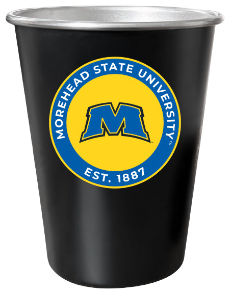 Morehead State University 8 oz Tin Cup Black Matte Coating Officially Licensed 4-Pack with Gift Bag
