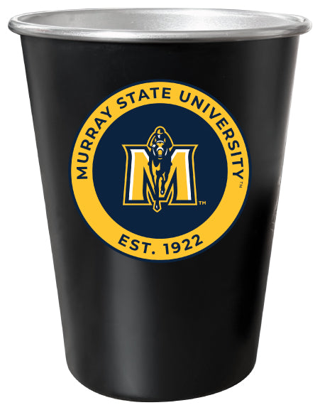 Murray State University 8 oz Tin Cup Black Matte Coating Officially Licensed 4-Pack with Gift Bag