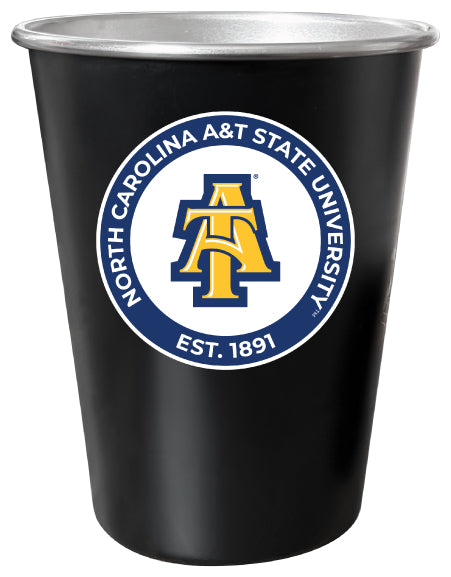 North Carolina A&T State Aggies 8 oz Tin Cup Black Matte Coating Officially Licensed Single
